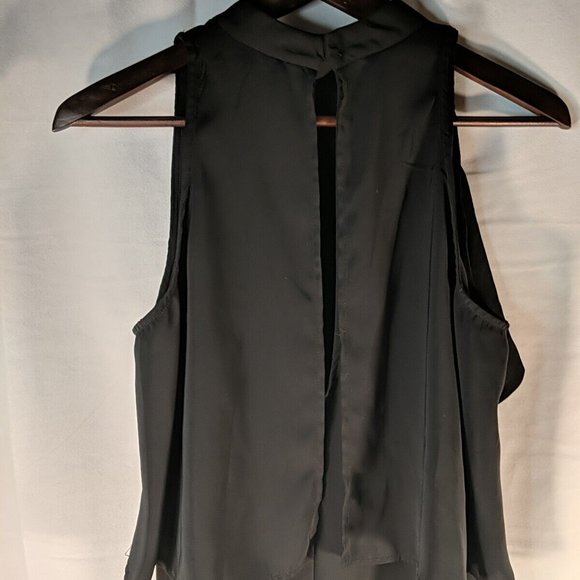 Another Story Black Flowy Dress Keyhole Sleeveless Women's Large L Formal - Picture 6 of 10